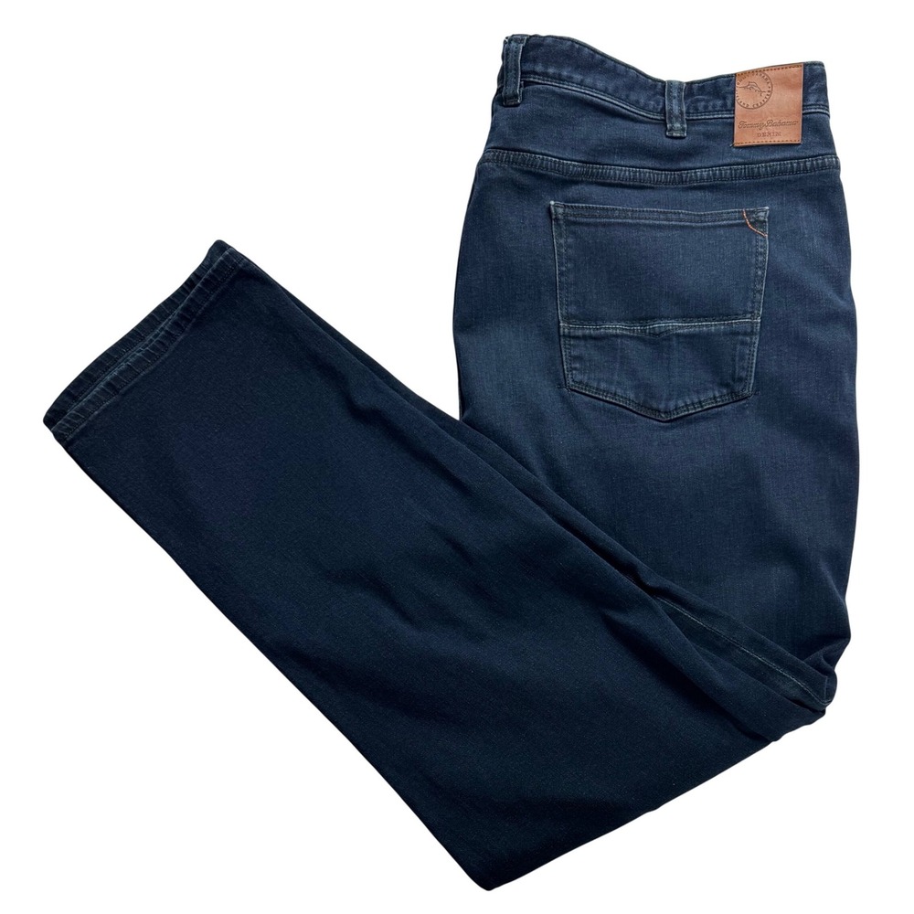 Tommy Bahama‎ Boracay Dark Wash Straight Leg Jeans Mens 48x34 Blue Stretch Denim